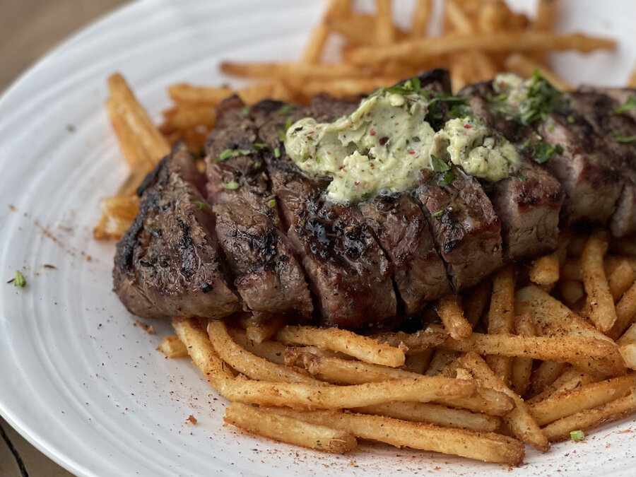 Steak Frites with Garlic Butter