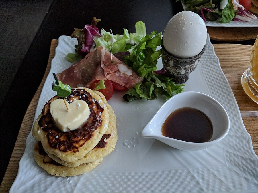 Buttermilk Stack with Poached Egg